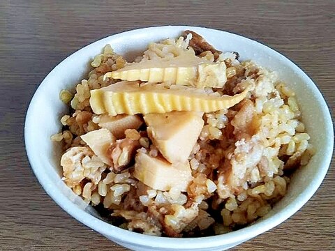 簡単・タケノコと豚コマの炊き込みご飯